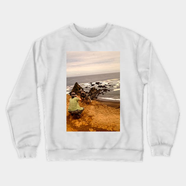 llb dog and his girl Crewneck Sweatshirt by pcfyi